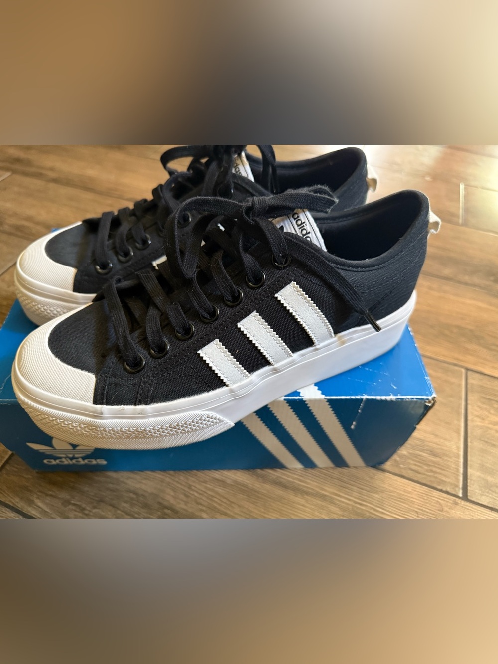 Adidas Nizza Platform Women's Shoes Size 9 Black